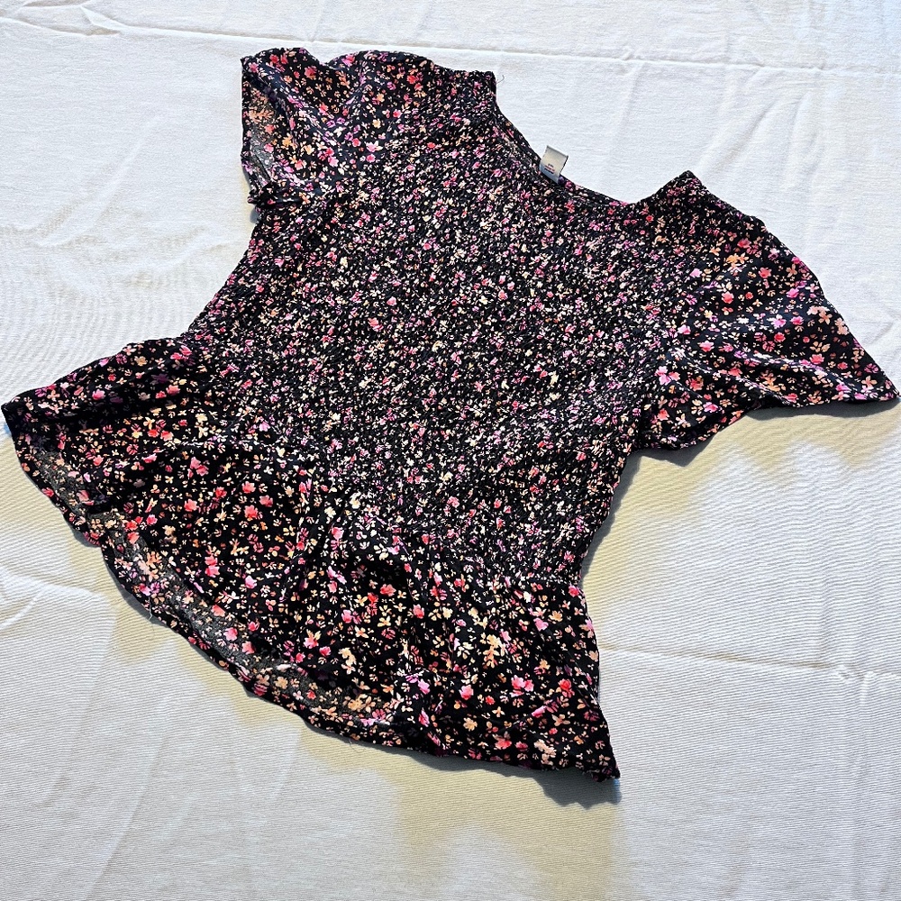 black floral top